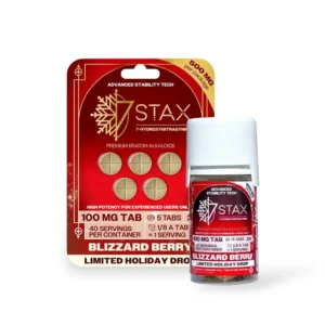 7 Stax 7-Hydroxymitragynine Tablets Blizzard Berry 100mg Per Tablet