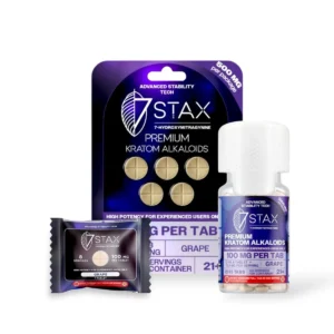 7 Stax 7-Hydroxymitragynine Tablets Grape 100mg Per Tablet