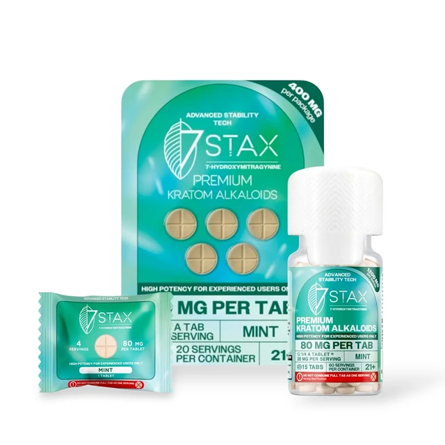 7 Stax 7-Hydroxymitragynine Tablets Mint 80mg Per Tablet