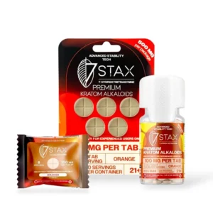 7 Stax 7-Hydroxymitragynine Tablets Orange 100mg Per Tablet