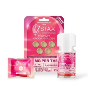 7 Stax 7-Hydroxymitragynine Tablets Raspberry 80mg Per Tablet
