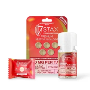 7 Stax 7-Hydroxymitragynine Tablets Strawberry 50mg Per Tablet